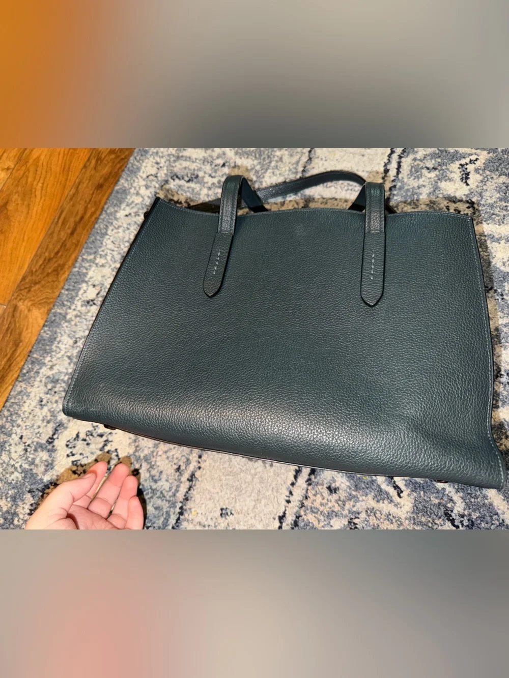 EUC COACH Charlie Carryall Crossbody Dark Green Larger Than 28 Size L: 14